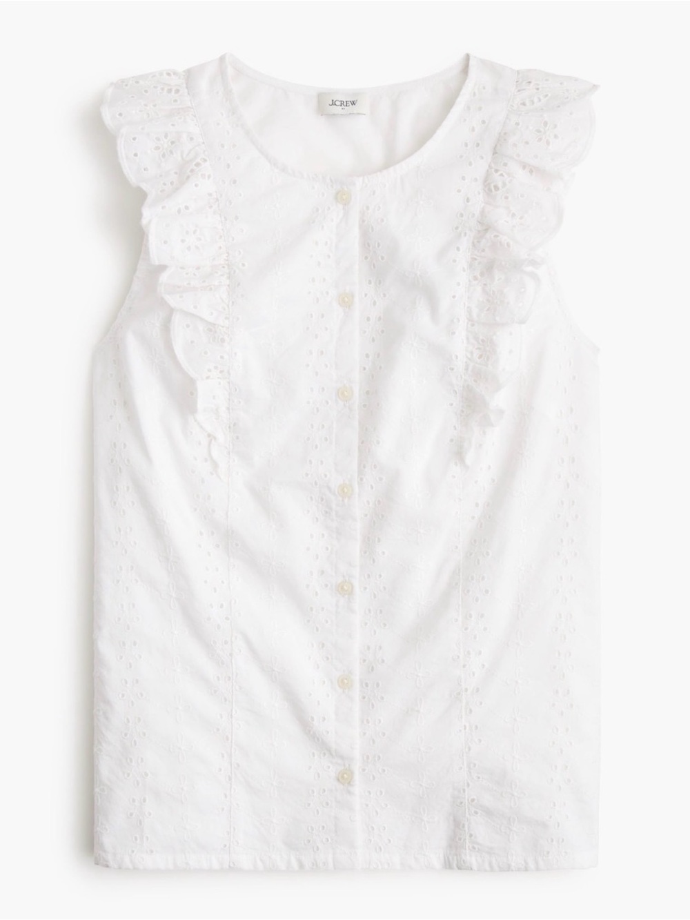 NWT J.Crew Eyelet Flutter-Sleeve Top